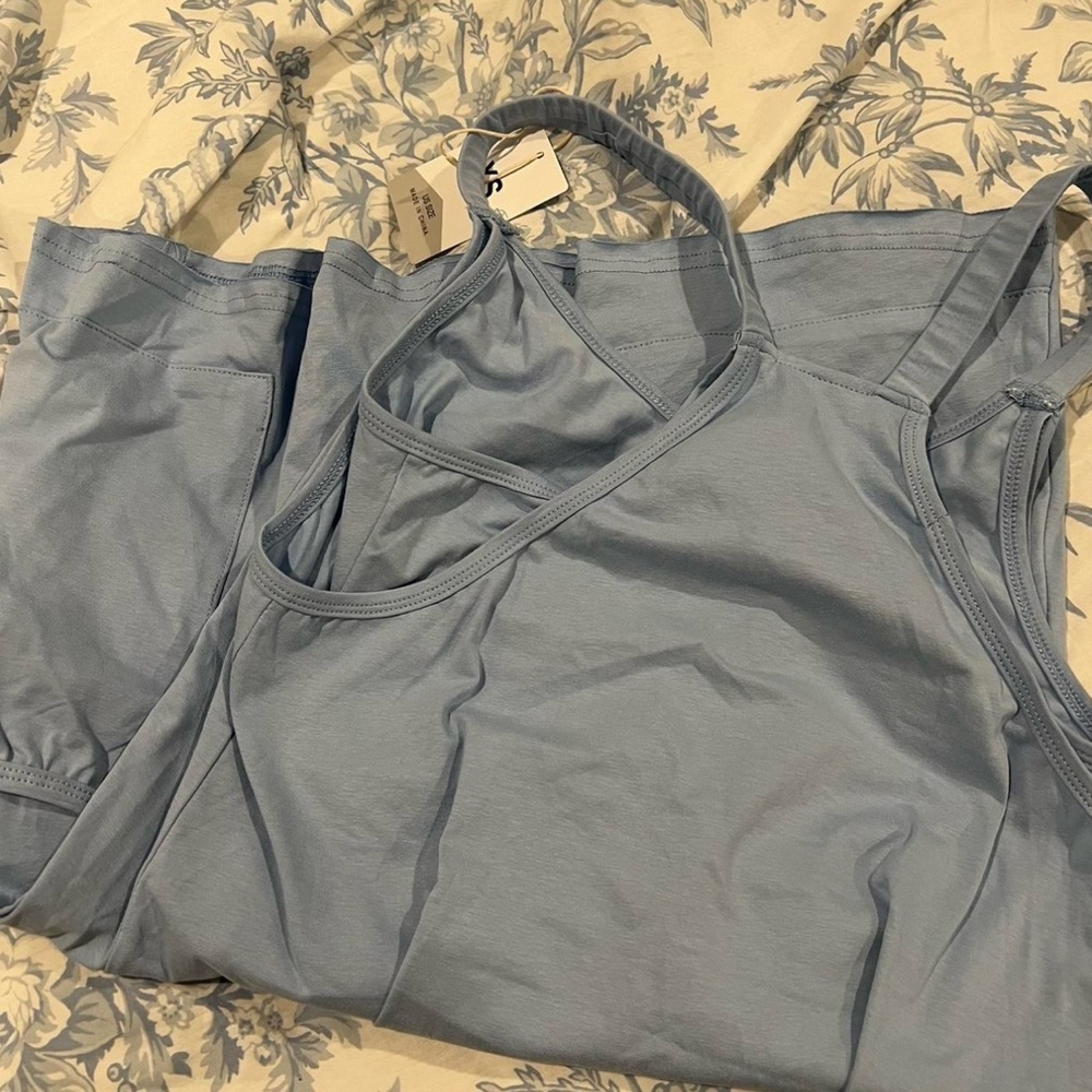 Light Blue Strappy Mini Dress